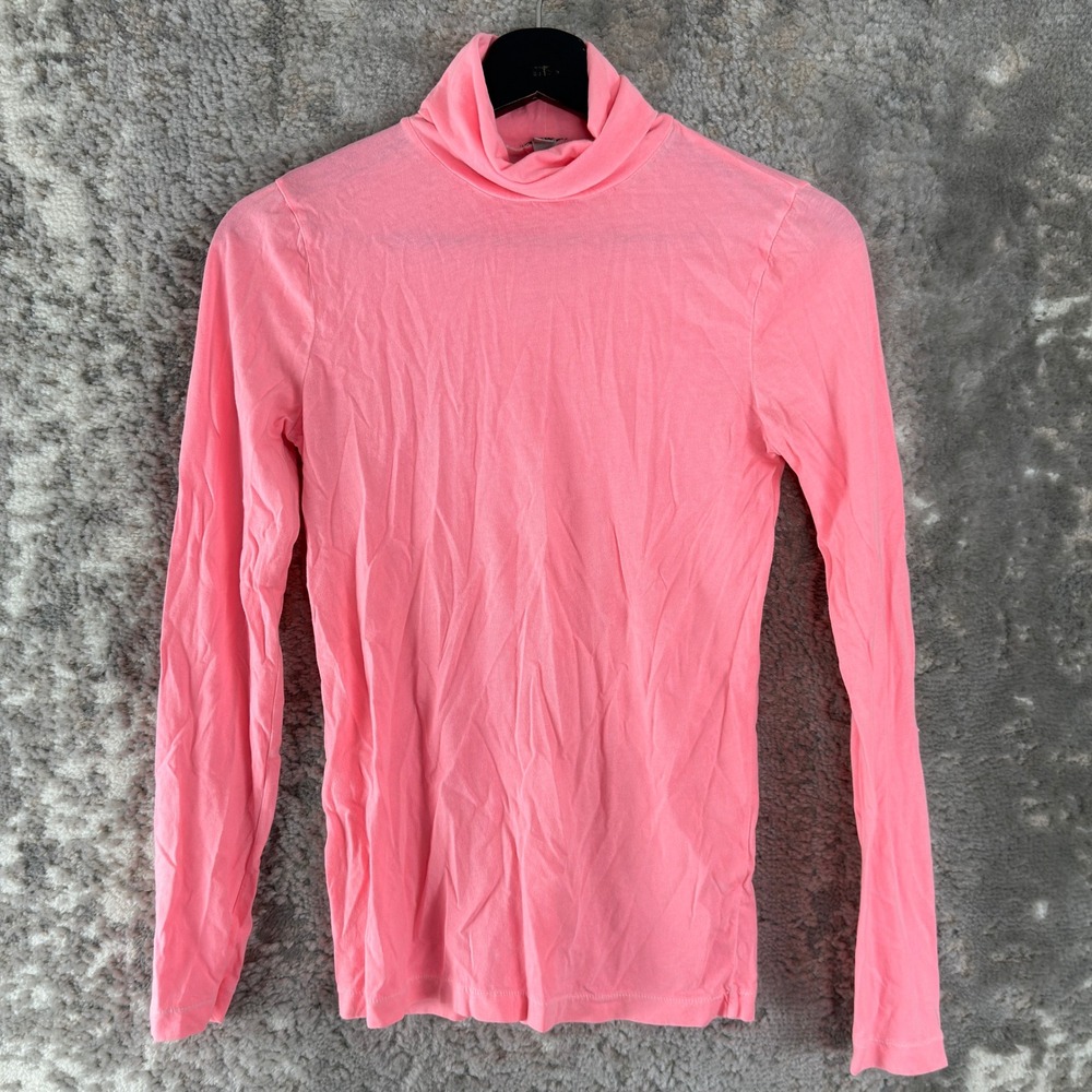 J.Crew Size XS Cotton Lightweight Basics Turtleneck Pink Long Sleeve Womens